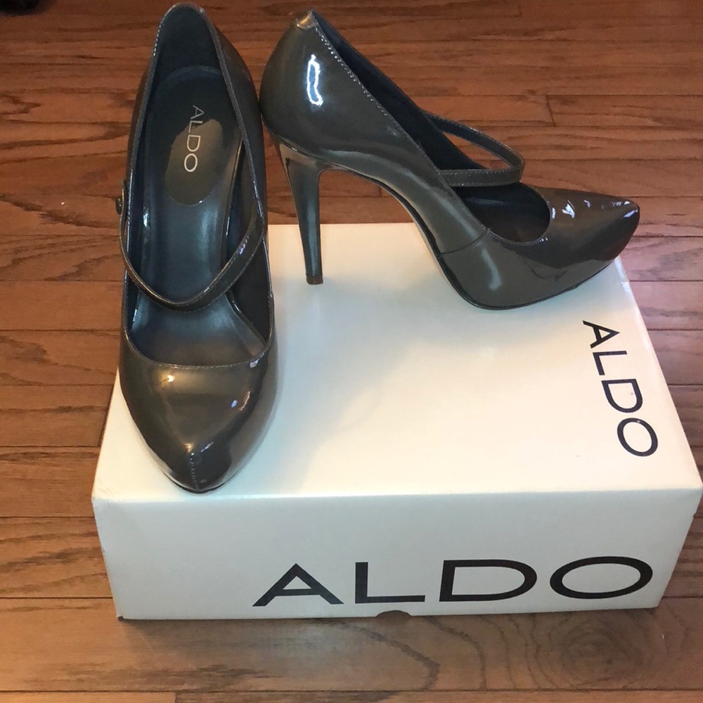 Aldo gray platform heels